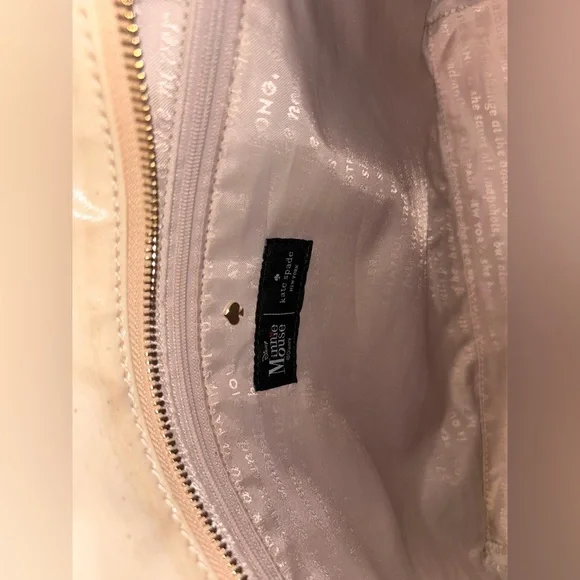 Kate Spade x Disney Minnie Mouse Francis Womens Tote Bag Cream Storybook lining - Picture 10 of 16